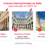 3 becas internacionales en Italia para estudiar en 2023-24